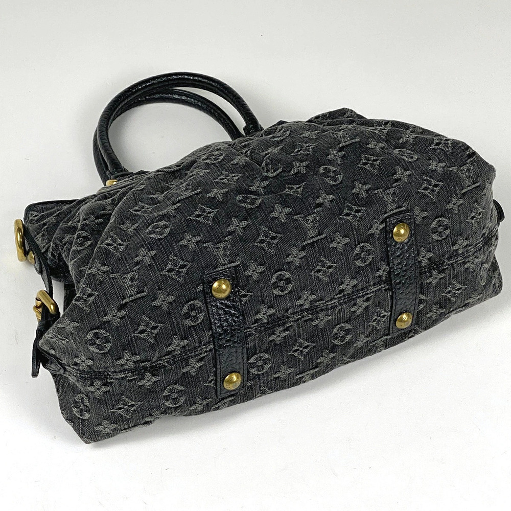 Louis Vuitton Handbag Black Cabby Bag Denim Shoulder Neo Monogram Noir
